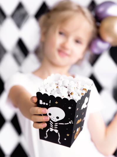 Actual product image Partydeco Halloween Popcorn Bag Skeleton Motif (6 x)