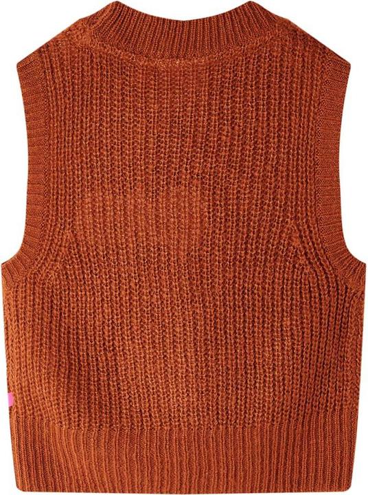 Actual product image VidaXL Kids jumper waistcoat knitted cognac 92,Material: 67 (92)