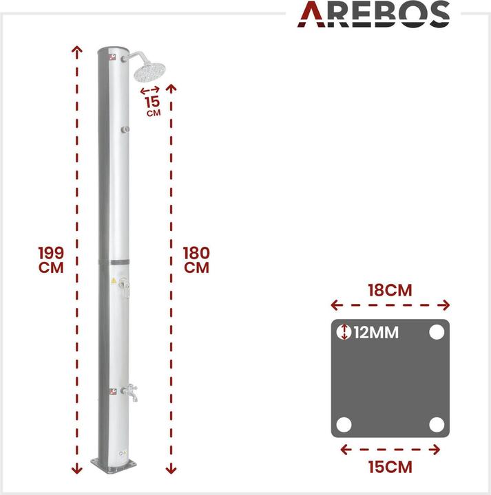 Produktbild Arebos Solardusche