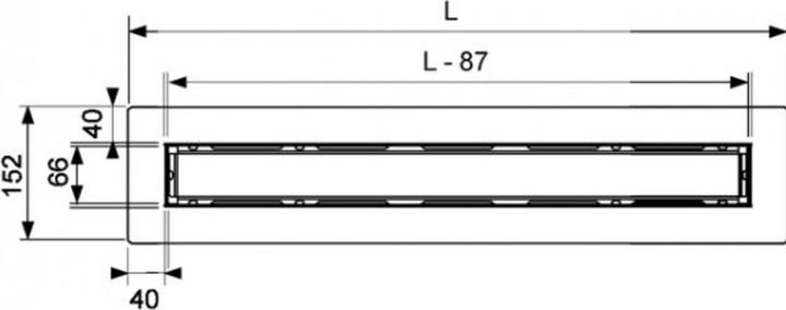 Actual product image TECE Drainline shower channel for natural stone incl. stainless steel support (700 mm) (700 mm)