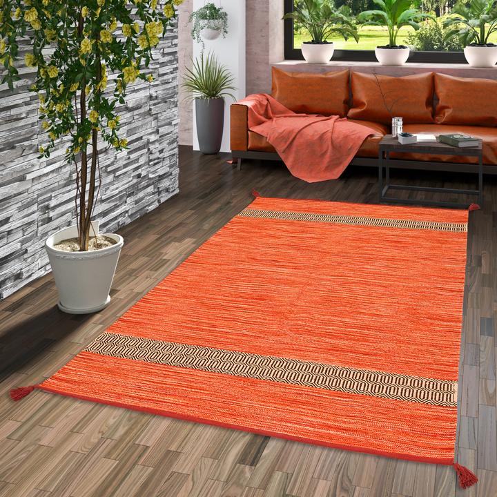Image du produit Pergamon Tapis en coton naturel Kilim Toskana (90 x 160 cm)