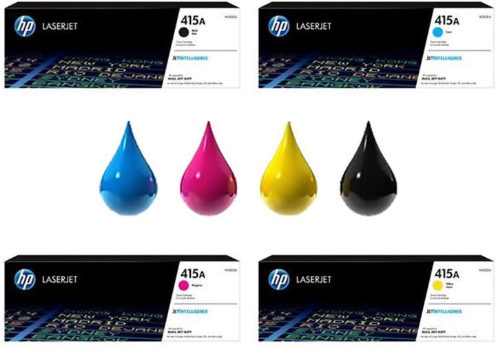 Image du produit HP 415A Zwart/Cyaan/Magenta/Geel - Cartouche de toner LaserJet originale - 4-pack - Standaard