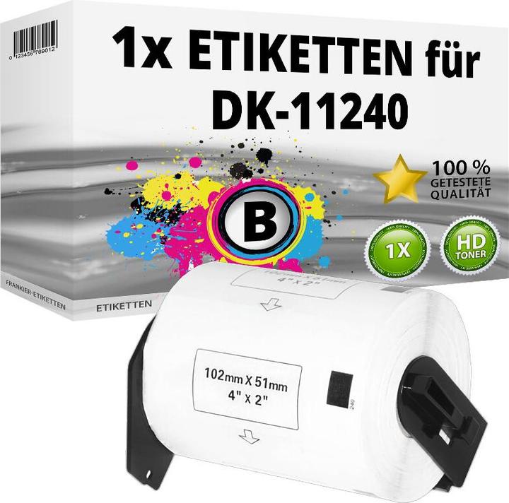Actual product image Druckfuxx 1x Etiketten kompatibel Brother P-Touch QL 1000 Series 1050 1050N 1060