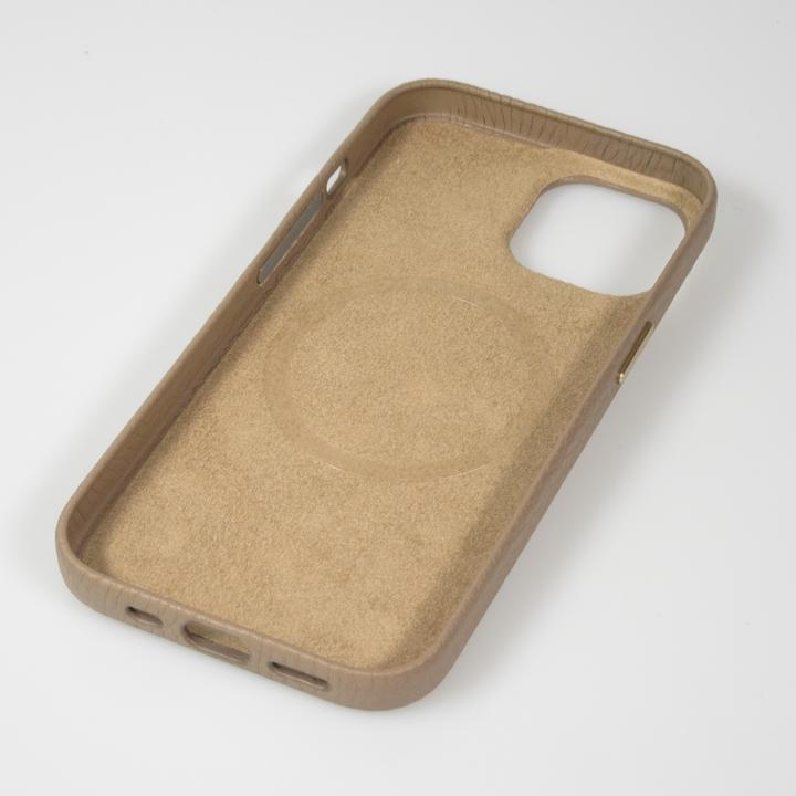 Actual product image PhoneLook Cover Fully grained luxury calfskin with metal buttons and MagSafe (Apple iPhone 14)