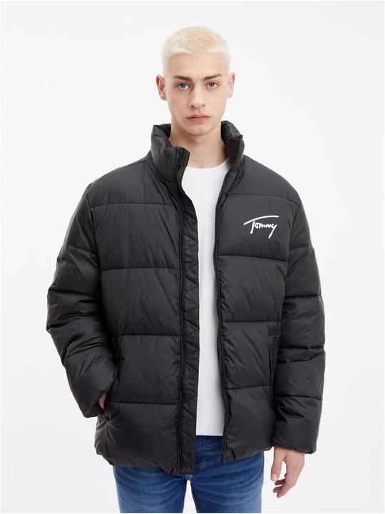 Actual product image Tommy Hilfiger Tommy Jeans Men's TJM Signature Puffer Padded Jackets, Black, M (M)