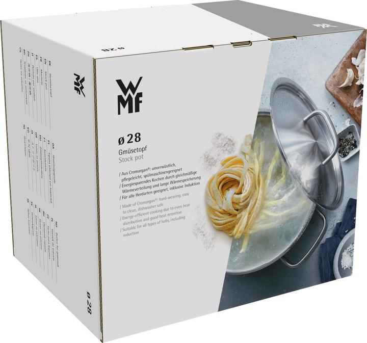 Produktbild WMF Kochtopf Gemüse- Suppentopf gross 28cm Topf gross 14l Edelstahl 18/10 Induktion (28 cm, Kochtopf, Edelstahl)