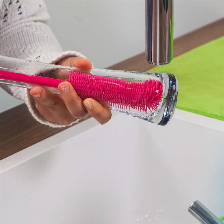 Image du produit Kochblume Brosse à bouteille Slim rose