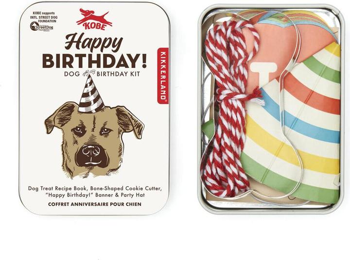 Actual product image Kikkerland Dog Happy Birthday Kit