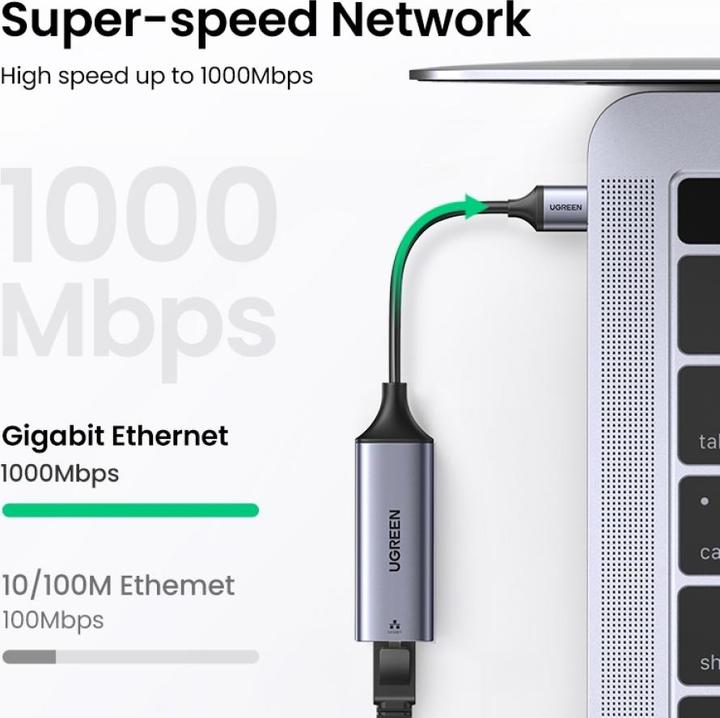 Immagine prodotto Ugreen Adattatore Ethernet (USB, RJ45 Gigabit Ethernet (1x))
