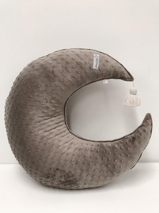 Actual product image Baby-Nest Nursing cushion Half Moon|Minky| Cappuccino (70 cm)