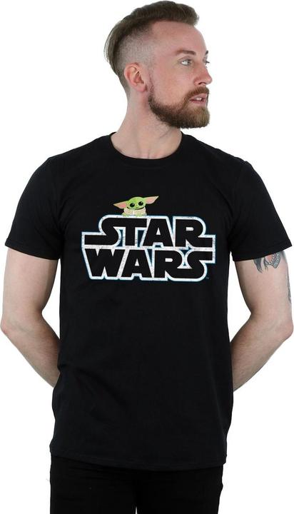 Actual product image Star Wars Mens The Mandalorian The Child Logo T-Shirt (4XL)