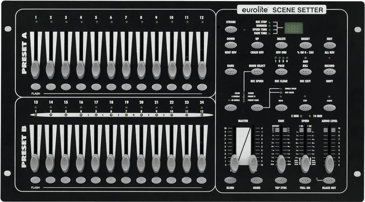 Produktbild Eurolite DMX Controller Scene Setter 24-Kanal 48,30cm (19"") -Bauform, Musiksteuerung
