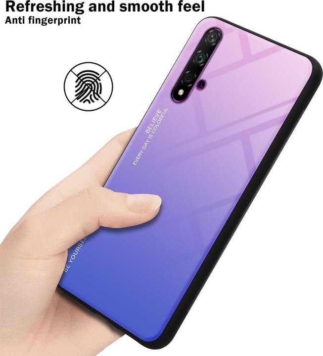 Produktbild Cadorabo TPU 2 Farben Glas Cover (TCL 20S, Huawei Nova 5T, LG K20)