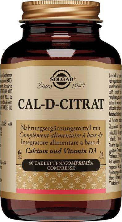 Immagine prodotto Solgar Cal-D-Citrato compresse (60 pz) (60 Pezzo/i, Pillole, 218 g)