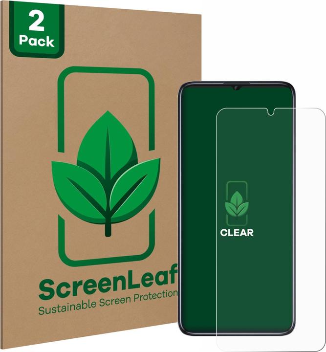 Actual product image ScreenLeaf Protective film sustainable screen protector screen protector film clear transparent (2 Piece, Realme C51)