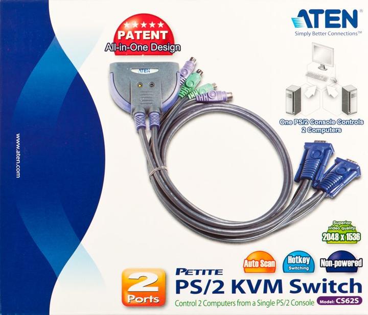 Immagine prodotto Aten Switch KVM PS/2 a 2 porte CS62S