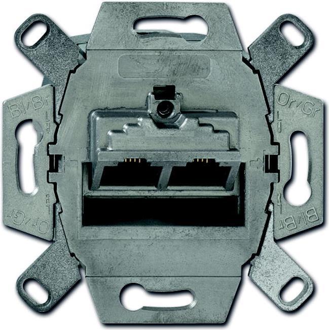 Actual product image Busch-Jaeger 0218/12-101 RJ-45 Metallic Socket (0218/12-101)