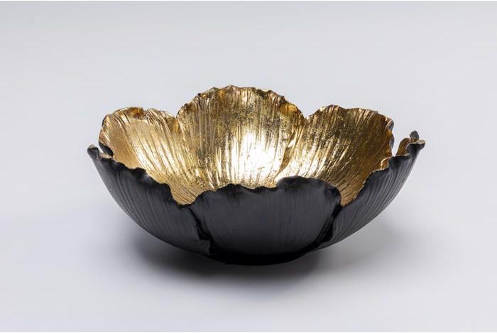 Actual product image Kare Design Deco Bowl Flower Bloom Black Gold Ø25