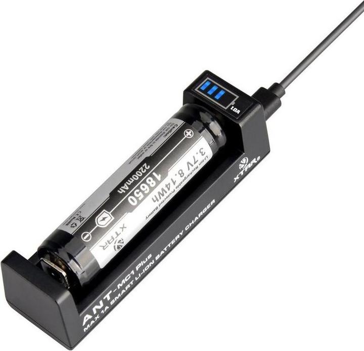 Immagine prodotto Xtar MC1P Caricatore micro USB, Li-Ion, 1 slot, display (1 pz., 18650, Batteria + Caricabatterie)