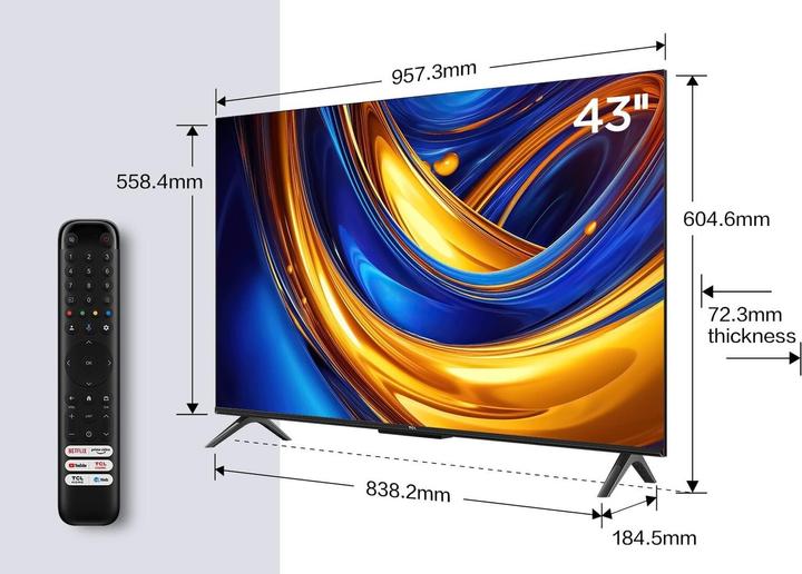 Actual product image TCL 43P655 (43", LED, 4K, 2024)