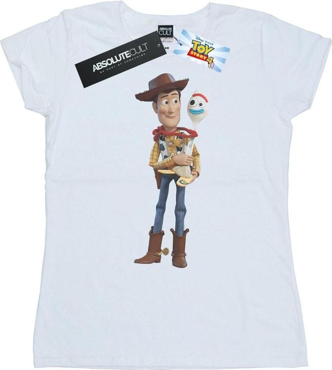 Actual product image Disney Womens/Ladies Toy Story 4 Woody And Forky Cotton T-Shirt (XXL)
