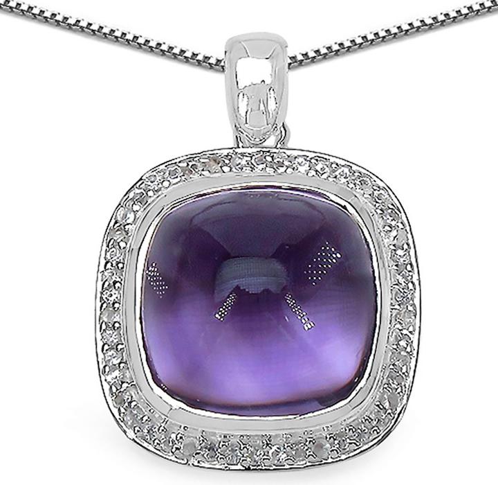 Image du produit Xen Pendentif avec chaîne Améthyste Cushion Cabochon 45 cm Argent 925 (Argent sterling 925, 45 cm)