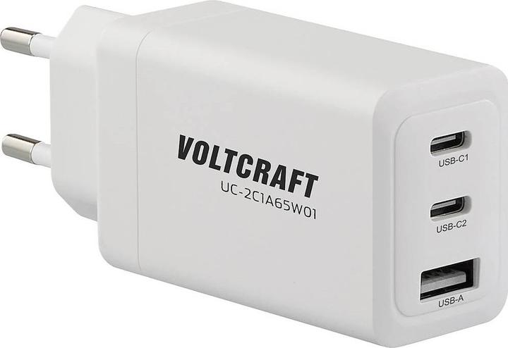 Image du produit Voltcraft UC-2C1A65W01 USB-Ladegerät 65 W Steckdose, Innenbereich Ausgangsstrom (65 W)