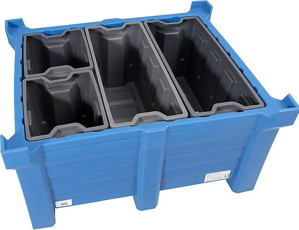 Actual product image Denios Insert box made of PE, for transport containers with a capacity of 400 l, 351 x