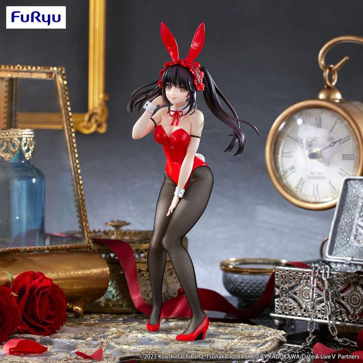 Actual product image Furyu Date A Live BiCute Bunnies PVC Statue Kurumi Tokisak 29 cm