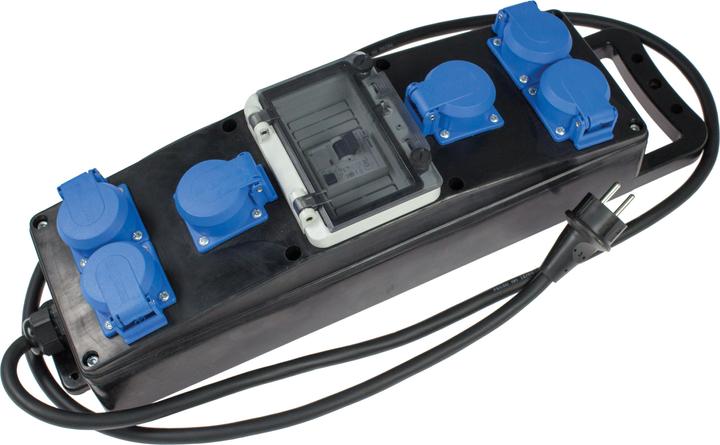 Produktbild As - Schwabe Vollgummi-Steckdosenleiste (6 x, CEE 7/3, 2 m)