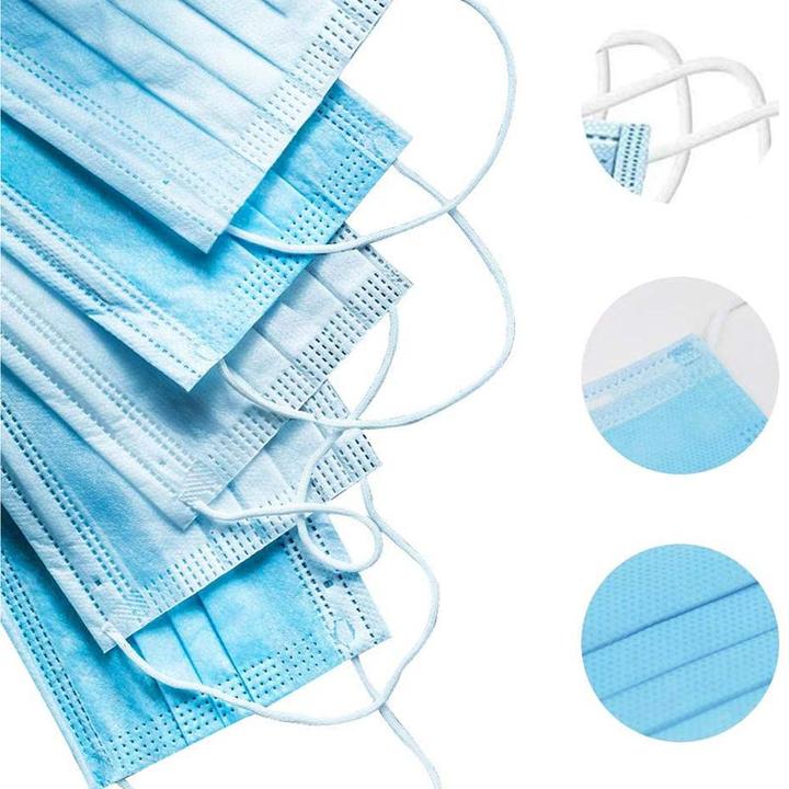 Produktbild Hermex 100 Stück Gesichtsmasken Nasenmasken Hygienemasken Atemmasken (100 x)