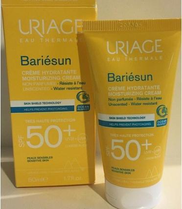 Produktbild Uriage HydrataÄnÃ­ krÃ©m na opalovÃ¡nÃ­ pro citlivou pokoÅ¾ku SPF 50+ Bariesun (Moisturizing Crea (Sonnencreme, SPF 50+, 50 ml)
