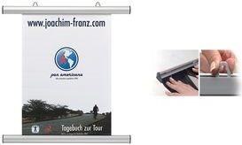 Immagine prodotto Franken Striscia per poster, alluminio, argento, lunghezza: 600 mm adatta a DIN A0, due occhielli di (A1, 1 x)