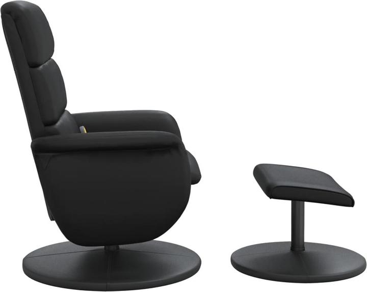 Immagine prodotto VidaXL Sedia da massaggio con poggiapiedi in similpelle nera, colore