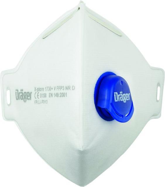 Produktbild Dräger X-plore 1730+ FFP3V NRD Partikelschutzmaske m.Ventil (Pack mit 10 St) (FFP3, 10 x)
