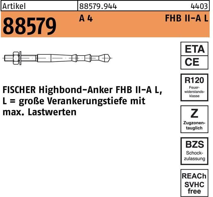 Produktbild Fischer Highbond-Anker FHB II-A L M12x100/40 R (10 Stk.)