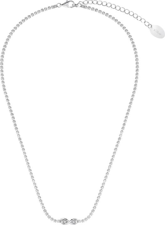 Produktbild S.Oliver Halsschmuck für Damen, 925 Sterling Silber, Zirkonia (synth.) | Infinity (925er Silber, 36 cm)