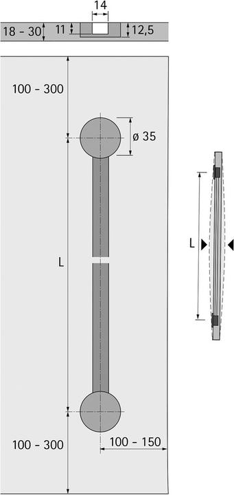 Actual product image Hettich Sliding door alignment fittings