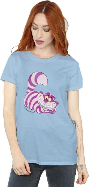 Actual product image Alice In Wonderland Womens/Ladies Cheshire Cat Boyfriend T-Shirt (XXL)