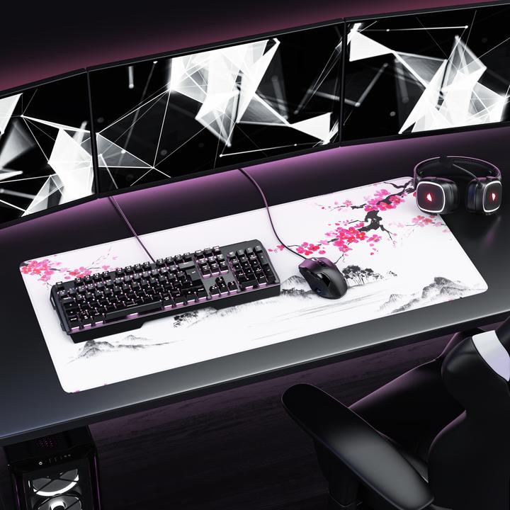 Actual product image Titanwolf Gaming Mouse Pad, 900 x 400mm XXL Speed Gaming Mouse Mat, Mousepad Extra Large Surface, Ink Sakura (XXL)