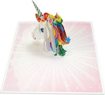 Immagine prodotto MU Classic Biglietto d'auguri 3D Pop-Up per il compleanno - Unicorno (1 pz.)