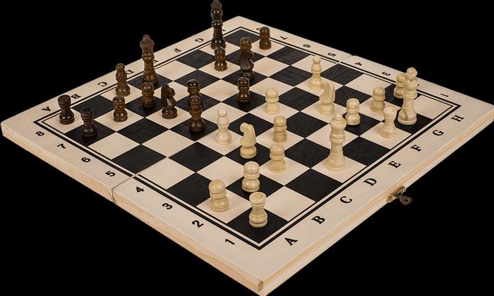 Actual product image Out of the blue ootb - Wooden board game, chess, approx. 34 x 34 cm
