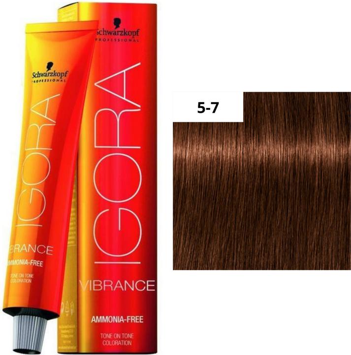 Actual product image Schwarzkopf Professional Igora Vibrance - 5-7 Light Brown Copper (Brown, Copper)