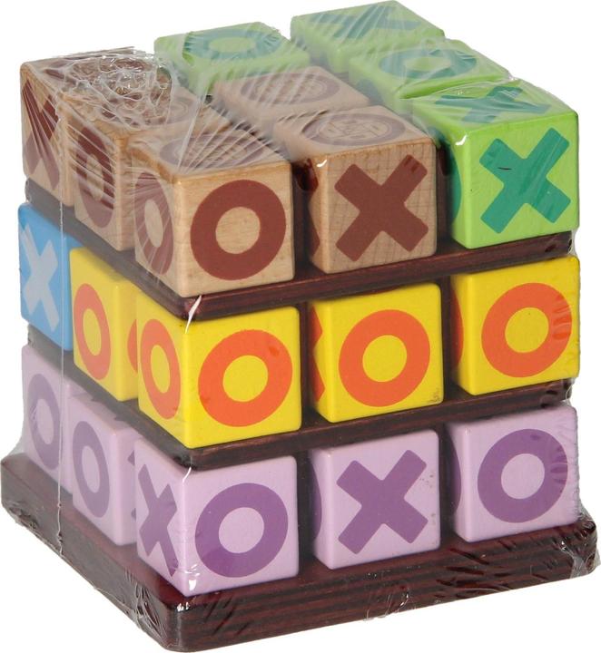 Produktbild 3D-Tic-Tac-Toe-Spiel aus Holz, 26-teilig.