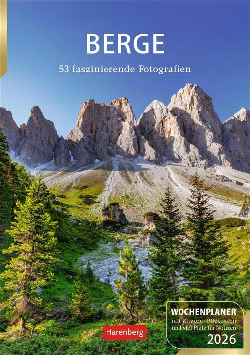 Produktbild Harenberg Berge Wochenplaner 2026 - 53 faszinierende Fotografien (Harter Einband, Deutsch)