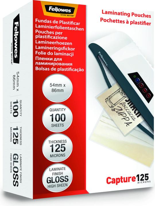 Actual product image Fellowes Capture 125 (ID card format, 100 Piece, 125 µm)