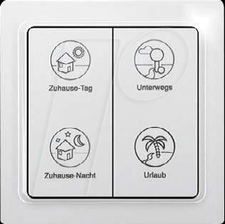 Image du produit Eltako TF-4PT Poussoir mural radio profil EnOcean