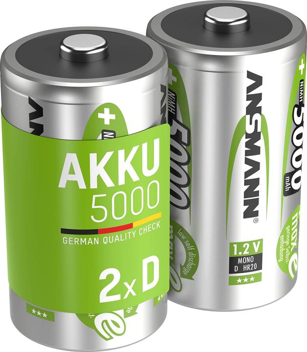 Produktbild Ansmann Mono D (2 Stk., D, 5000 mAh)