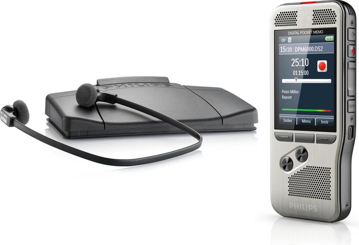 Actual product image Philips Pocket Memo DPM6700 dictation and playback set
