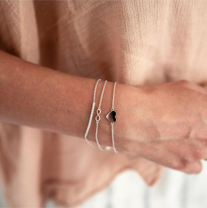 Immagine prodotto Glanzstücke München Cuore da donna in argento massiccio 17,0 cm di lunghezza base + 3,0 cm di estensione - 5972 (17 cm, Argento)